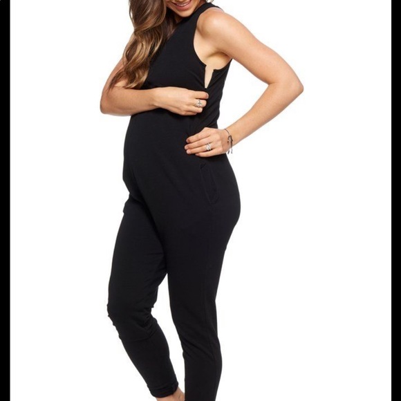 Bae The Label Cotton Maternity Overalls NWT - Picture 3 of 6